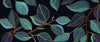 Gold Leaves Wallpaper, Black Background Mural, Oversized Custom Size Wall Art, Non-Woven, Non-Adhesive, Modern Wall Paper, Removable