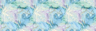 Blue Marble, Purple Ink Wallpaper, Gold Abstract Mural, Oversized Custom Size Wall Art, Non-Woven, Non-Adhesive, Modern Wall Paper, Removable