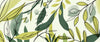 Watercolor Art Wallpaper, Green Leaves Mural, Oversized Custom Size Wall Art, Non-Woven, Non-Adhesive, Modern Wall Paper, Removable
