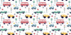 Kids Colorful Cars Wallpaper, Seamless Pattern Mural, Oversized Custom Size Wall Art, Non-Woven, Non-Adhesive, Modern Wall Paper, Removable