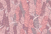 Coral Tropical Leaves Wallpaper, Seamless Pattern Mural, Oversized Custom Size Wall Art, Non-Woven, Non-Adhesive, Modern Wall Paper, Removable
