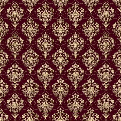 Royal Victorian Damask Wallpaper, Seamless Pattern Mural, Oversized Custom Size Wall Art, Non-Woven, Non-Adhesive, Modern Wall Paper, Removable