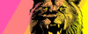 Roaring Lion Wallpaper, Colorful Mural, Oversized Custom Size Wall Art, Non-Woven, Non-Adhesive, Modern Wall Paper, Removable