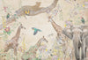 Tropical Trees Wallpaper, Safari Animals Mural, Oversized Custom Size Wall Art, Non-Woven, Non-Adhesive, Modern Wall Paper, Removable