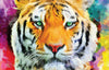 Tiger Wallpaper, Oil Painting Mural, Oversized Custom Size Wall Art, Non-Woven, Non-Adhesive, Modern Wall Paper, Removable