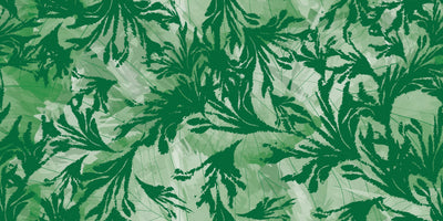 Nature Foliage Wallpaper, Seamless Pattern Mural, Oversized Custom Size Wall Art, Non-Woven, Non-Adhesive, Modern Wall Paper, Removable