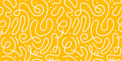 Fun Line Doodle Wallpaper, Seamless Pattern Mural, Oversized Custom Size Wall Art, Non-Woven, Non-Adhesive, Modern Wall Paper, Removable