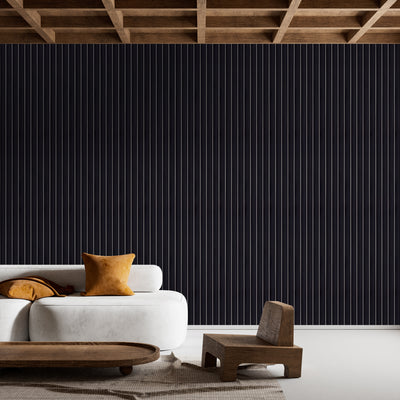 Matte Black Slatted Panel , PS Wall Home Decoration Panel-Premium Quality