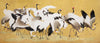 Flock Cranes Wallpaper, Japanese Mural, Oversized Custom Size Wall Art, Non-Woven, Non-Adhesive, Modern Wall Paper, Removable