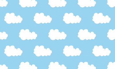 Cloud Wallpaper, Seamless Pattern Mural, Oversized Custom Size Wall Art, Non-Woven, Non-Adhesive, Modern Wall Paper, Removable
