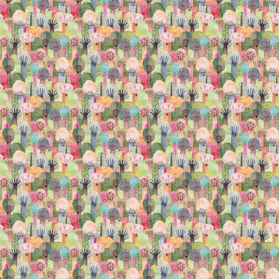 Childish Forest Wallpaper, Seamless Pattern Mural, Oversized Custom Size Wall Art, Non-Woven, Non-Adhesive, Modern Wall Paper, Removable