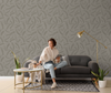 Dark Embossed Patterned Wallpaper, Textured Wallpaper,Natural Wallpaper, Modern & Minimalist Wall Covering,Modern Look Neutral Colors Glittering Wallcovering