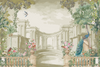 Roman Garden Wallpaper, Peacock Mural, Oversized Custom Size Wall Art, Non-Woven, Non-Adhesive, Modern Wall Paper, Removable