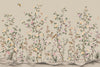 Chinoiserie Floral Blossoms Wall Mural, Green Botanical Tree Flowers Wallpaper, Custom Size Wall Covering, Non-Woven, Non-Adhesive, Removable, Washable - Walloro Luxury Embossed Textured Wallpaper 