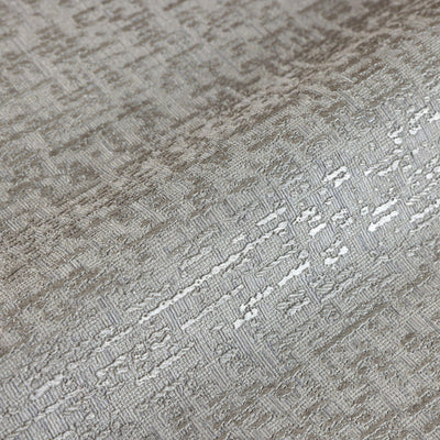 Abstract Glam 3D Embossed Wallpaper, Light Gray, Silver Metallic Accents Luxury Wallcovering, Washable, Durable Home and Commercial Use Wall Decor - Walloro High End Wallcoverings & More