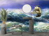 Old Ship On Sea Wallpaper, Oil Painting Mural, Oversized Custom Size Wall Art, Non-Woven, Non-Adhesive, Modern Wall Paper, Removable