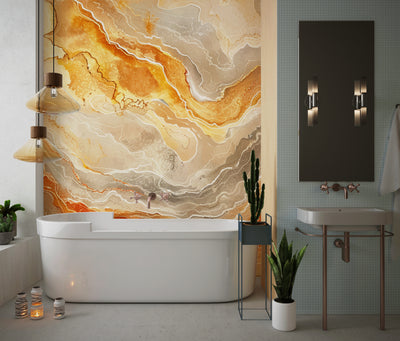 Ikat Ethnic Tribal Wallpaper, Seamless Pattern Mural, Oversized Custom Size Wall Art, Non-Woven, Non-Adhesive, Modern Wall Paper, Removable