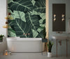Luxury Nature Wallpaper, Green Leaves Mural, Oversized Custom Size Wall Art, Non-Woven, Non-Adhesive, Modern Wall Paper, Removable
