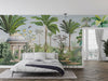Mughal Garden-Dome Wallpaper, Birds Wall Mural, Oversized Custom Size Wall Art, Non-Woven, Non-Adhesive, Modern Wall Paper, Removable