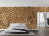 Snake Skin Texture Wallpaper, Golden Mural, Oversized Custom Size Wall Art, Non-Woven, Non-Adhesive, Modern Wall Paper, Removable