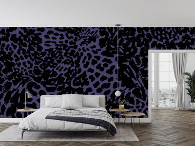 Leopard Skin Wallpaper, Seamless Pattern Mural, Oversized Custom Size Wall Art, Non-Woven, Non-Adhesive, Modern Wall Paper, Removable