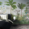 Mughal Garden-Dome Wallpaper, Birds Wall Mural, Oversized Custom Size Wall Art, Non-Woven, Non-Adhesive, Modern Wall Paper, Removable