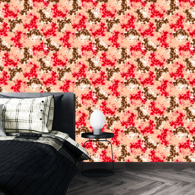 Abstract Allover Tie Die Wallpaper, Shibori Mural, Oversized Custom Size Wall Art, Non-Woven, Non-Adhesive, Modern Wall Paper, Removable