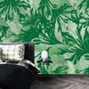 Nature Foliage Wallpaper, Seamless Pattern Mural, Oversized Custom Size Wall Art, Non-Woven, Non-Adhesive, Modern Wall Paper, Removable