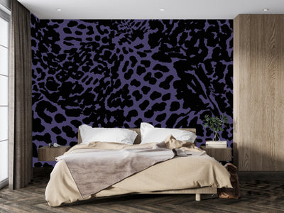 Leopard Skin Wallpaper, Seamless Pattern Mural, Oversized Custom Size Wall Art, Non-Woven, Non-Adhesive, Modern Wall Paper, Removable
