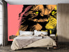 Roaring Lion Wallpaper, Colorful Mural, Oversized Custom Size Wall Art, Non-Woven, Non-Adhesive, Modern Wall Paper, Removable