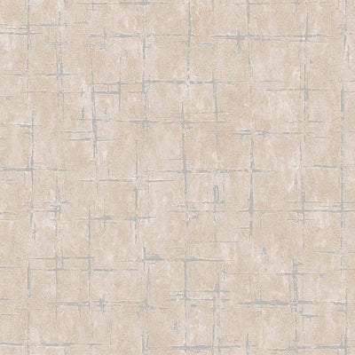 Beige Abstract Metallic Lines Wallpaper, 3D Deep Embosed Silver Gold Rustic Geometric Interior Decor - Walloro High End Wallcoverings & More