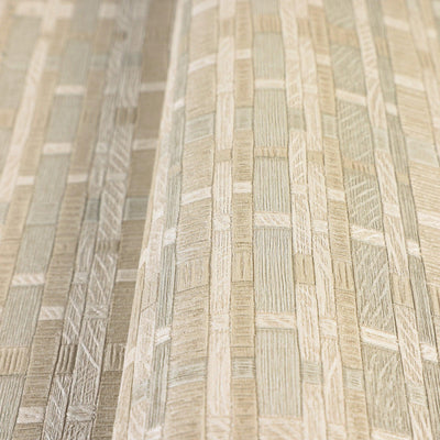 Beige Realistic Basket Weave Wallpaper, 3D Deep Embossed Premium Wallcovering - Walloro High End Wallcoverings & More