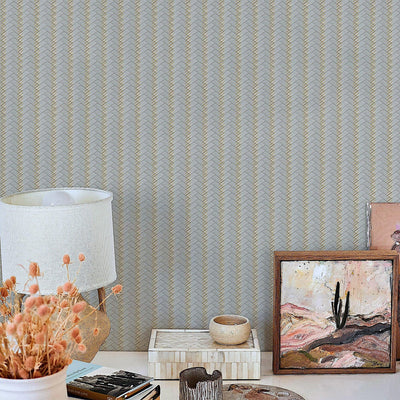 Beige Timeless Quilted Feel Wallpaper, Deep Embossed Chevron Basket Weave Wallcovering, Jute Design - Walloro High End Wallcoverings & More