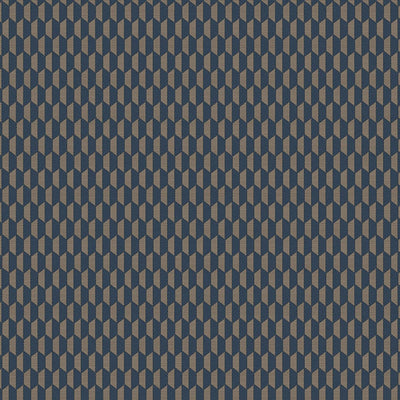 Blue Elegant Hexagon Embossed Wallpaper, Small Honeycomb Grid Pattern Textured wallcovering - Walloro High End Wallcoverings & More