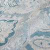 Blue Elegant Patchwork Deep Embossed Wallpaper, 3D Textured Luxury Damask Wallcovering - Walloro High End Wallcoverings & More