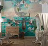 Plane in the Sky Wallpaper, Over the Sea Mural, Oversized Custom Size Wall Art, Non-Woven, Non-Adhesive, Modern Wall Paper, Removable