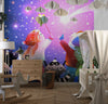 Kids and Animals Wallpaper, Magical Scene Mural, Oversized Custom Size Wall Art, Non-Woven, Non-Adhesive, Modern Wall Paper, Removable
