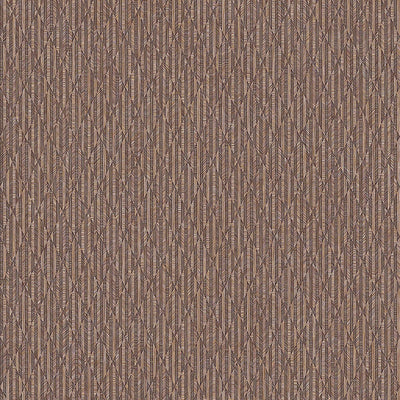 Brown Diamond Shapes Wallpaper, Shiny 3D Deep Embossed Lines Stylish Modern Wallcovering - Walloro High End Wallcoverings & More