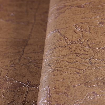 Brown Luxury Leather Look Faux Wallpaper, 3D Embossed textured, Metallic rustic Patterns Decor - Walloro High End Wallcoverings & More