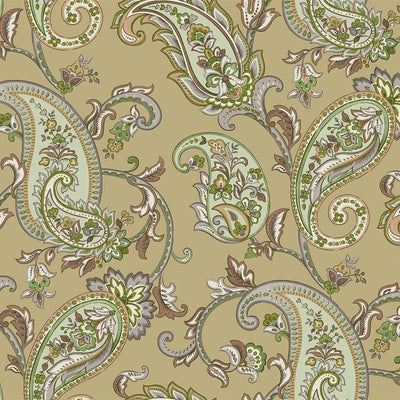 Brown Luxury Paisley Deep Embossed Wallpaper, Traditional Rich Textured Wallcovering - Walloro High End Wallcoverings & More