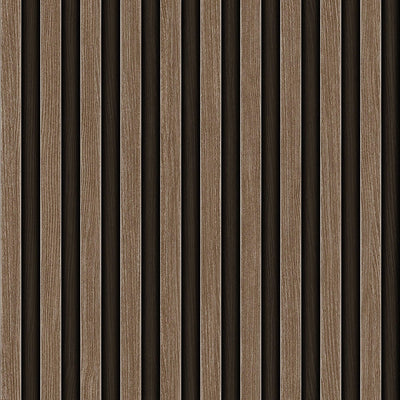 Brown Wood Panel Look Wallpaper, 3D Embossed textured Wooden Pattern Wallcovering, Modern, Stylish - Walloro High End Wallcoverings & More