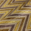 Chevron Wallpaper, Brown, Yellow Geometric Deep Embossed Zigzag Pattern Geometric Wallcovering - Walloro High End Wallcoverings & More