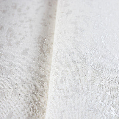 Classic Abstract Metallic Accent Wallpaper, White 3D Embossed Solid Color Glitter Shimmer Elegant Wallcovering - Walloro High End Wallcoverings & More