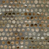 Contemporary Circles Geometric Wallpaper, Rich Textured Embossed Wallcovering, Traditional, Brown Neutral Colors, Extra Large 114 sq ft Roll - Walloro High End Wallcoverings & More