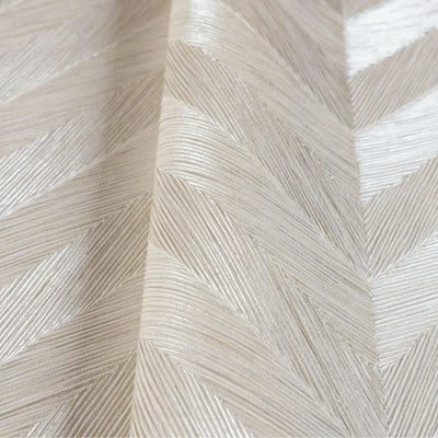 Cream Shiny Chevron Wallpaper, Deep Embossed Luxury Shimmering Geometric Pattern Wall Paper - Walloro High End Wallcoverings & More
