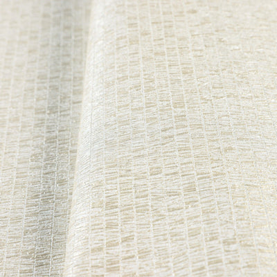 Cream Shiny Metallic Modern Wallpaper, 3D Deep Embossed Abstract Geometric Patterns Wall Paper - Walloro High End Wallcoverings & More
