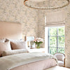 Cream Timeless Floral Embossed Rose Wallpaper, Flocked Vivid Color Rose Flowers Pattern - Walloro High End Wallcoverings & More
