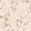 Cream Timeless Floral Embossed Rose Wallpaper, Flocked Vivid Color Rose Flowers Pattern - Walloro High End Wallcoverings & More