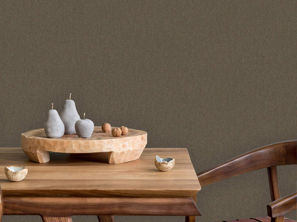 Dark Brown Sparkling Plain Color Textured Wallpaper, Modern Look NEutral Colors Glittering Wallcovering - Walloro High End Wallcoverings & More