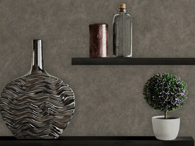 Dark Neutral Timeless Distressed 3D Embossed Wallpaper, Stylish Metallic Neutral Colors Wallcovering - Walloro High End Wallcoverings & More